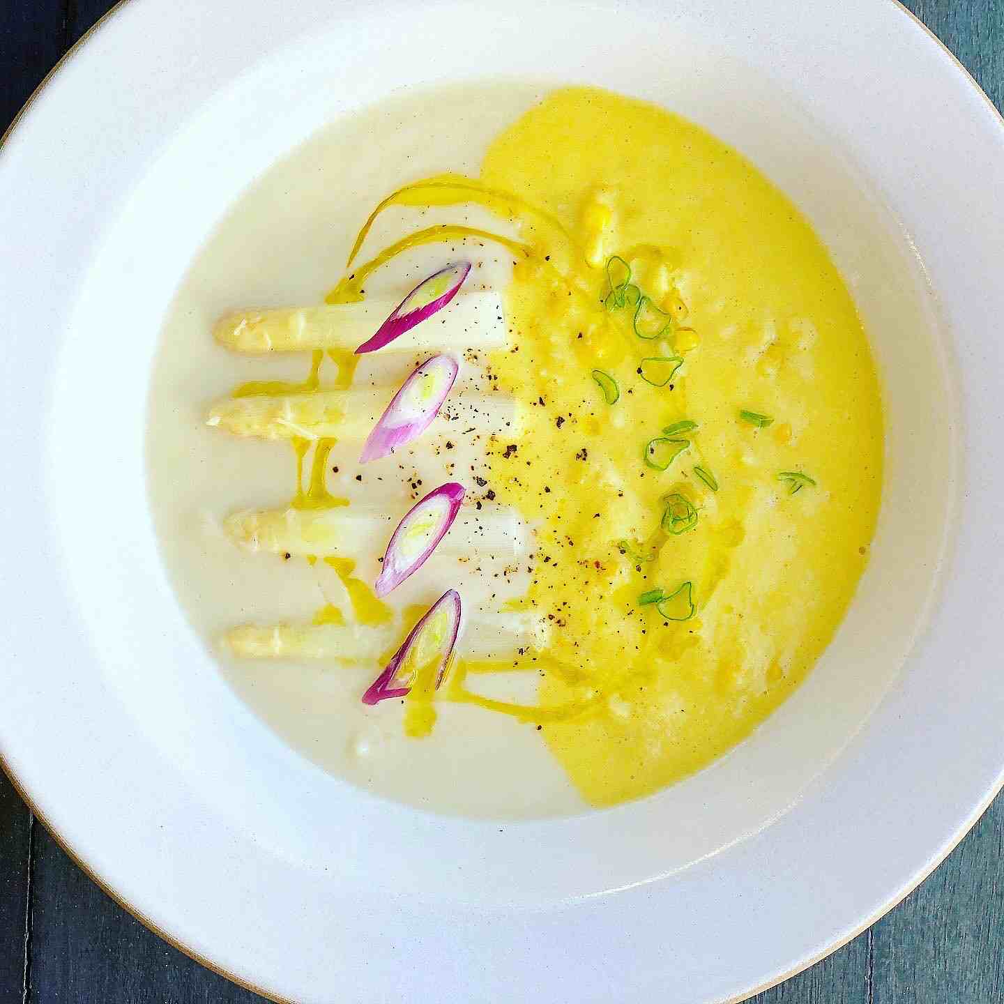 Corn and White Asparagus Soup
