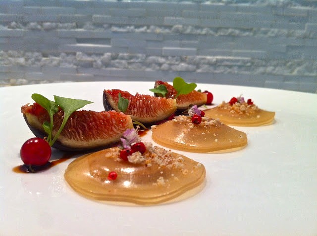 Foie Gras Ravioli with Currants and Figs