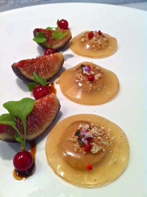Foie Gras Ravioli with Figs and Currants